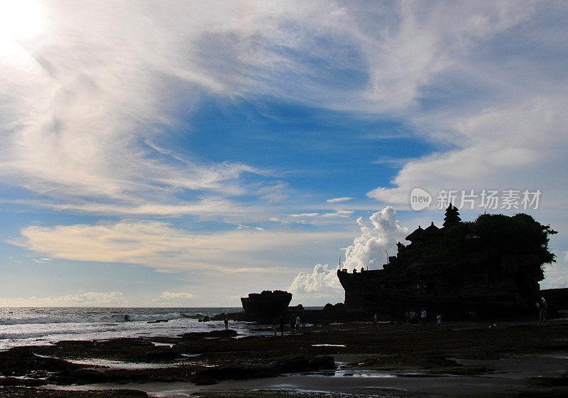 Tanah Lot寺庙剪影，巴厘岛